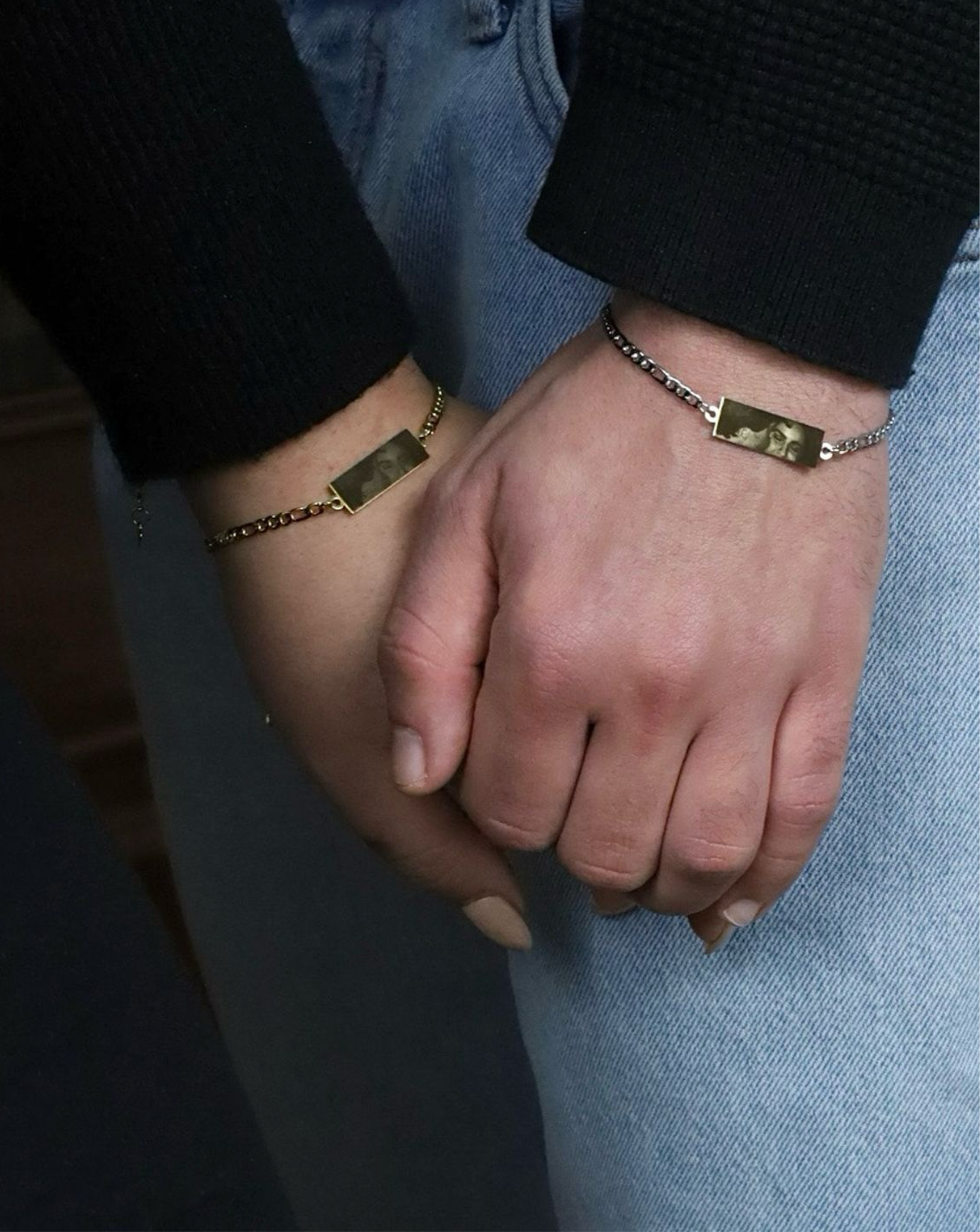 Pulseira personalizada com gravação de olhar baseado em fotografia