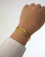 Pulseira personalizada com gravação a laser