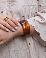 Pulseira Boho castanha em resina | Minimal Wings