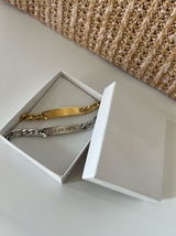 Pulseira personalizada com gravação a laser