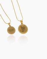 Colar personalizado circular com rebordo em aço inoxidável, para gravação a laser de fotografia ou texto