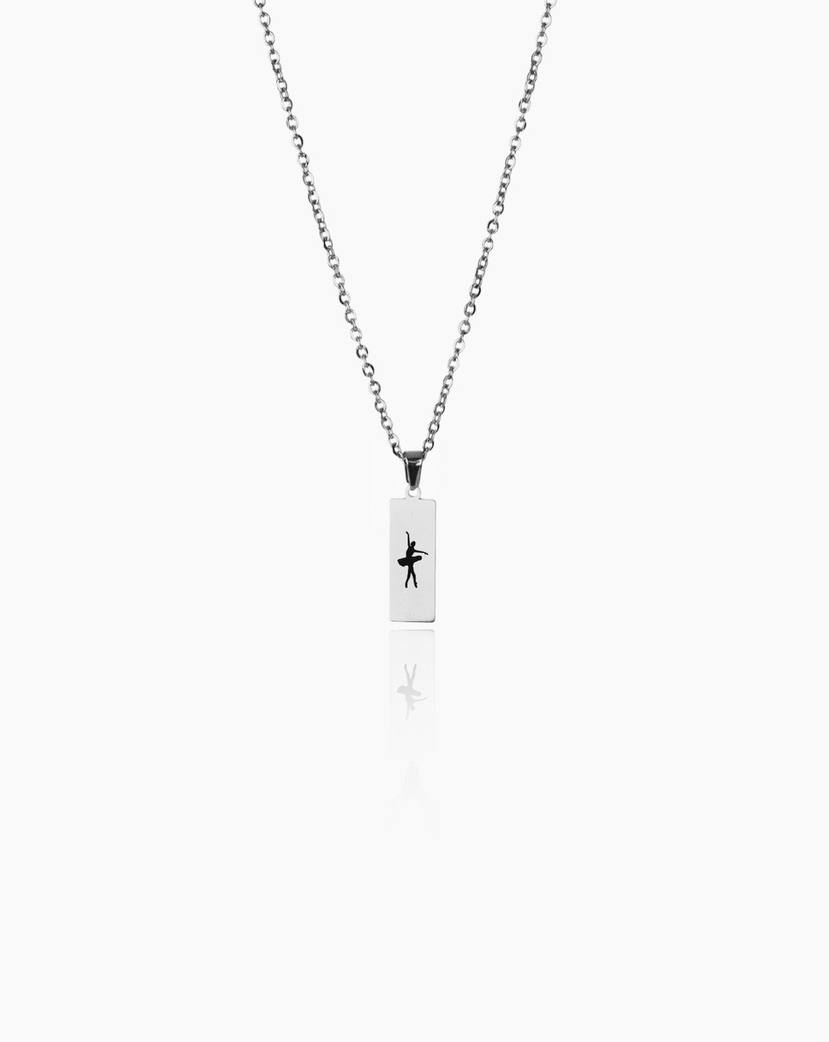 Colar personalizado vertical com gravação a laser de texto ou caligrafia