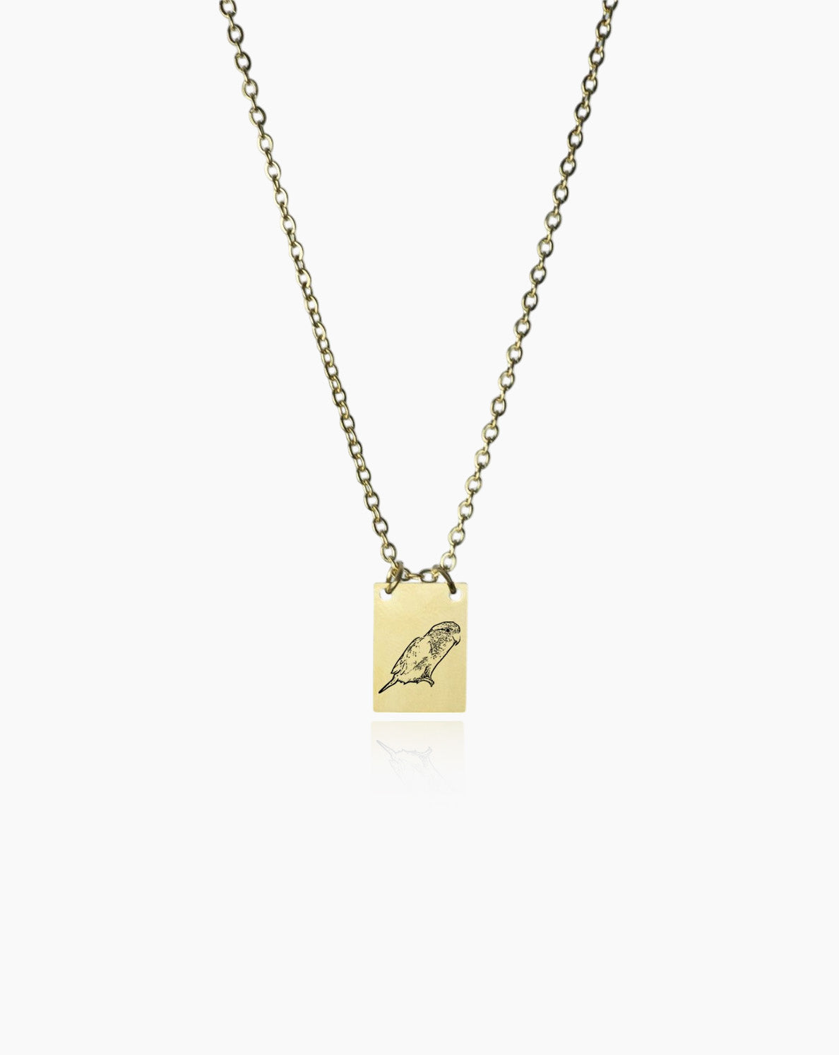 Colar personalizado retangular em aço inoxidável com gravação a laser de fotografia ou mensagem