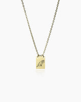 Colar personalizado retangular em aço inoxidável com gravação a laser de fotografia ou mensagem