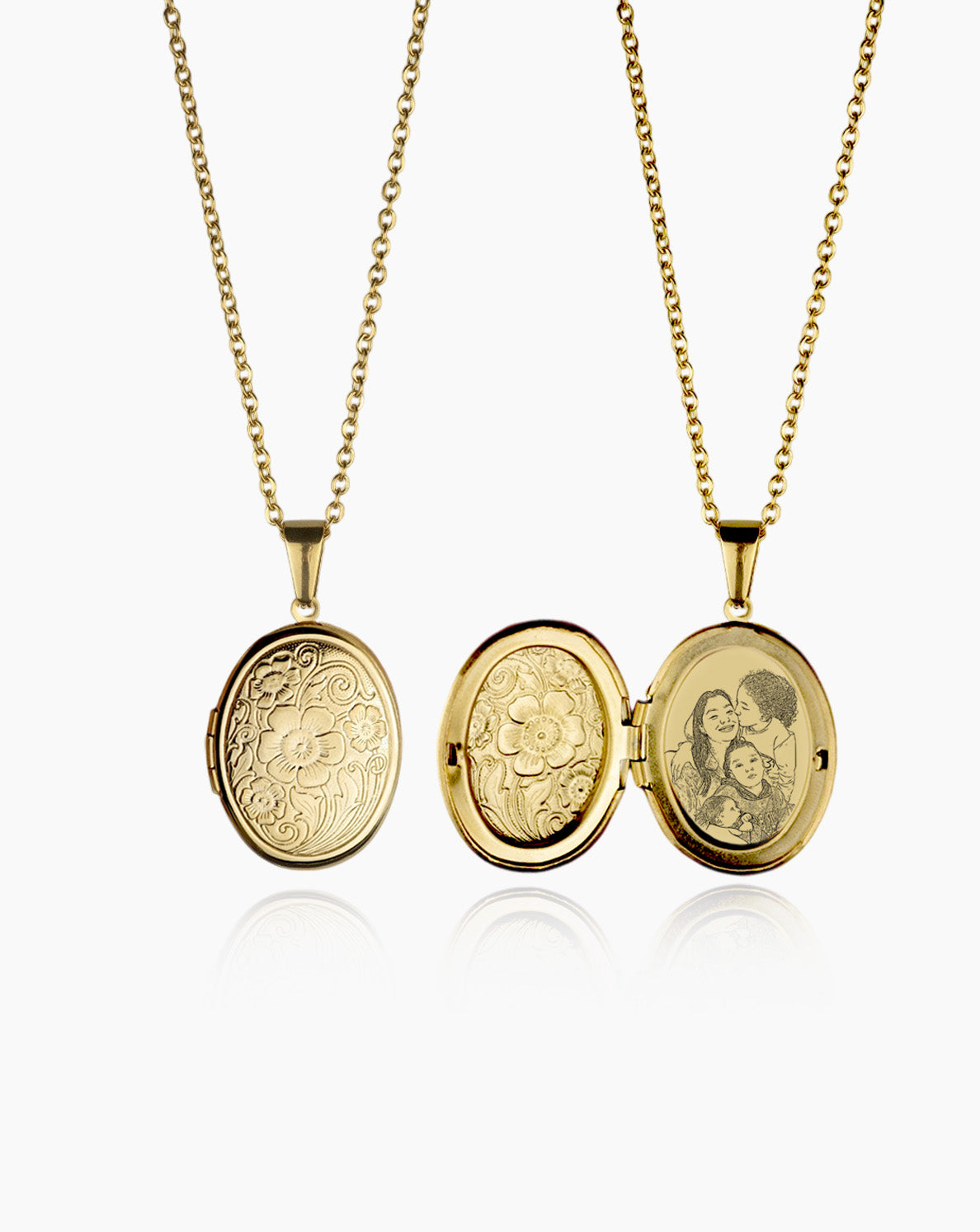 Relicário Personalizado Floral