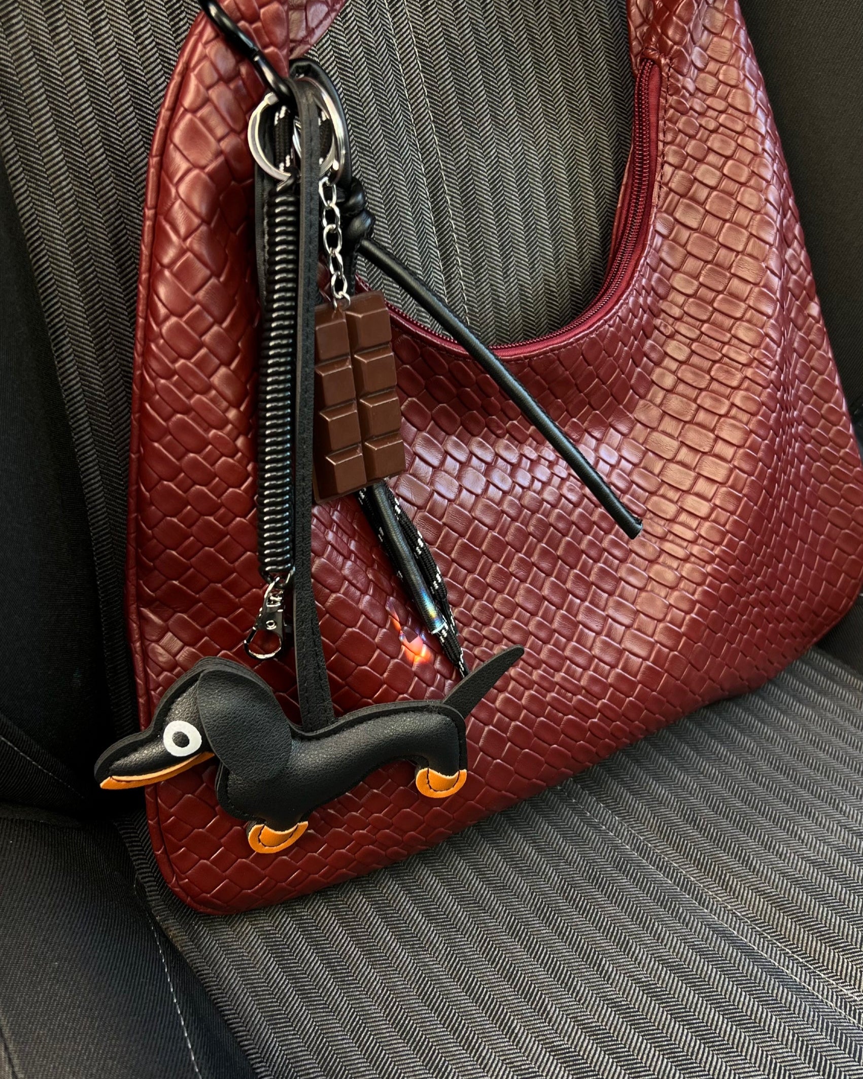 Black Doggie Charm Bag