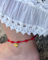7 knot foot bracelet