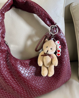 Brown Teddy Charm Bag