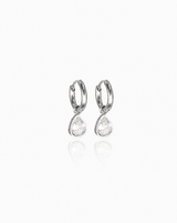 Sparkling Teardrop Hoop Earrings
