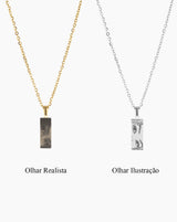 Colar personalizado com gravação de olhar baseado em fotografia