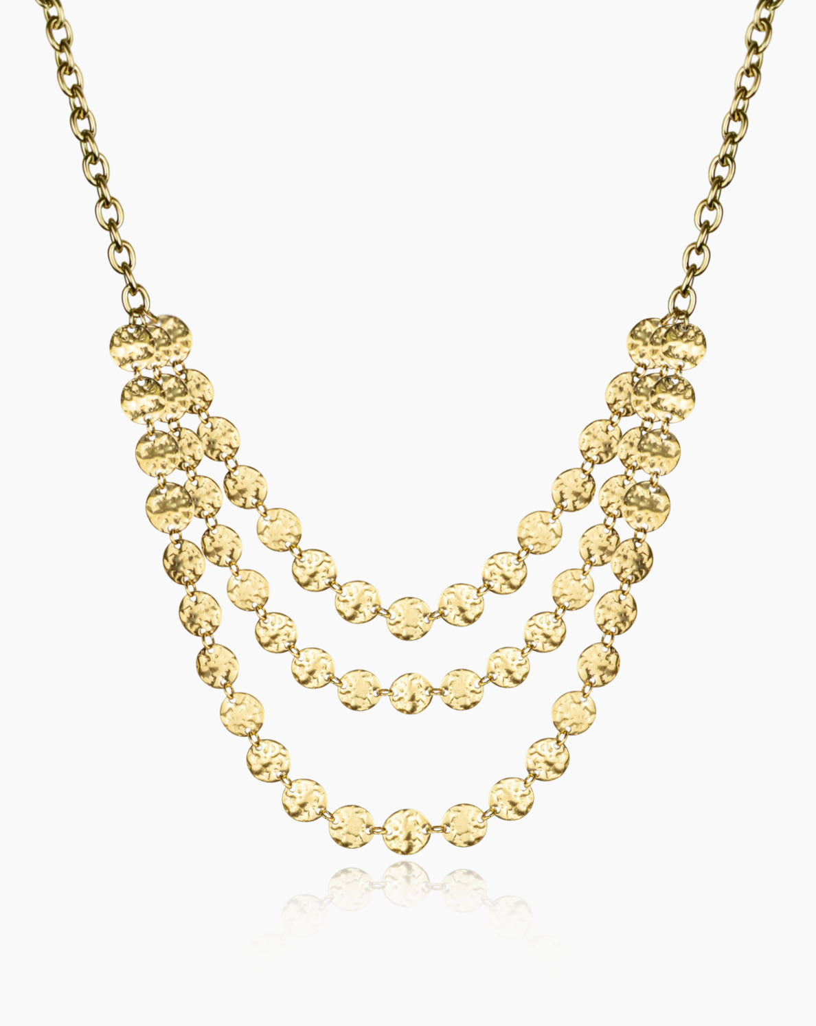 Colar Triplo Medalhas