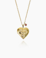 Relicário Personalizado Coração Floral