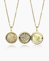 Relicário Personalizado Circular Floral