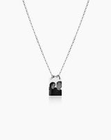 Colar personalizado retangular em aço inoxidável com gravação a laser de fotografia ou mensagem