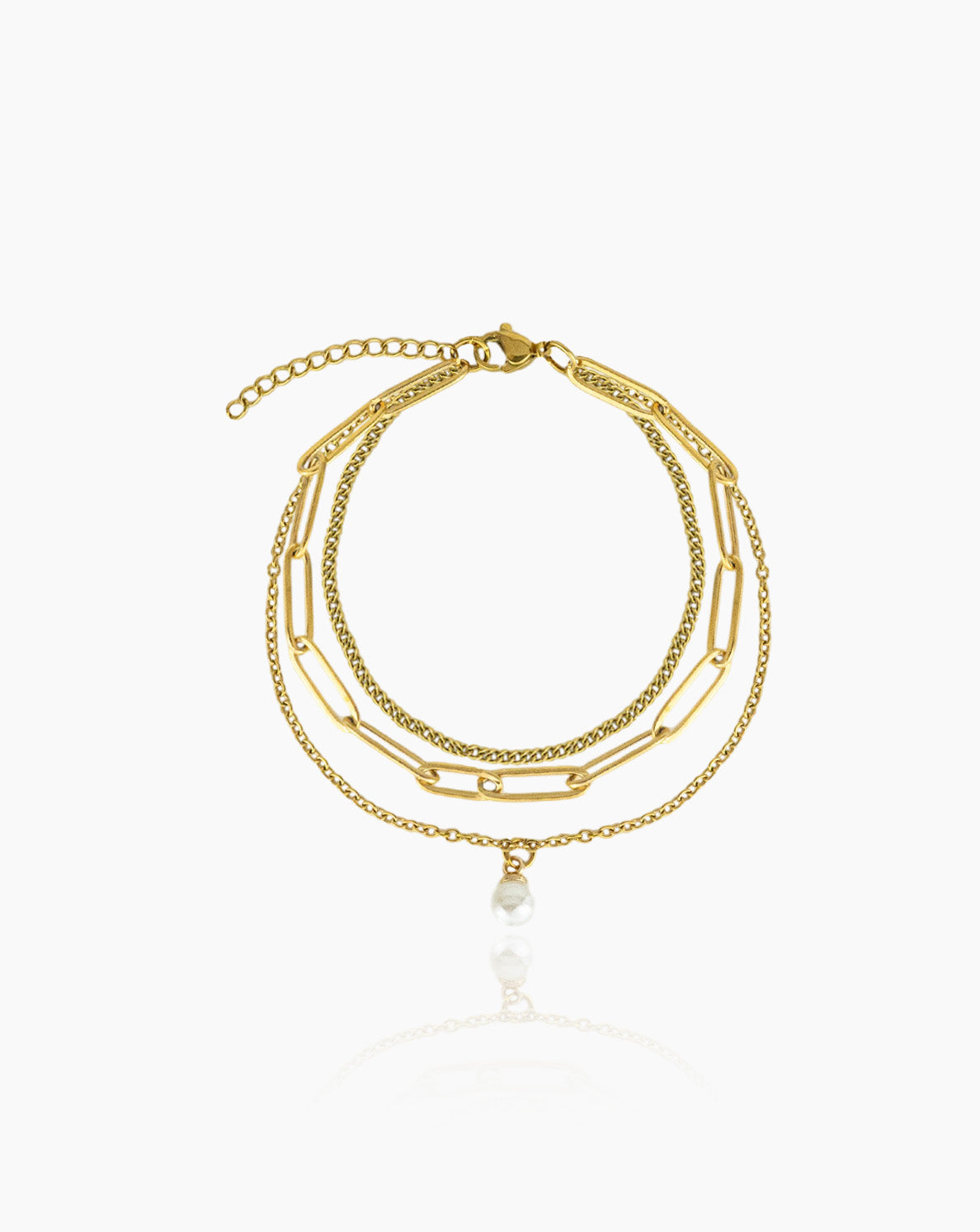 Pulseira Tripla Pérola
